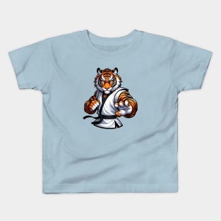 tiger kung fu master Kids T-Shirt